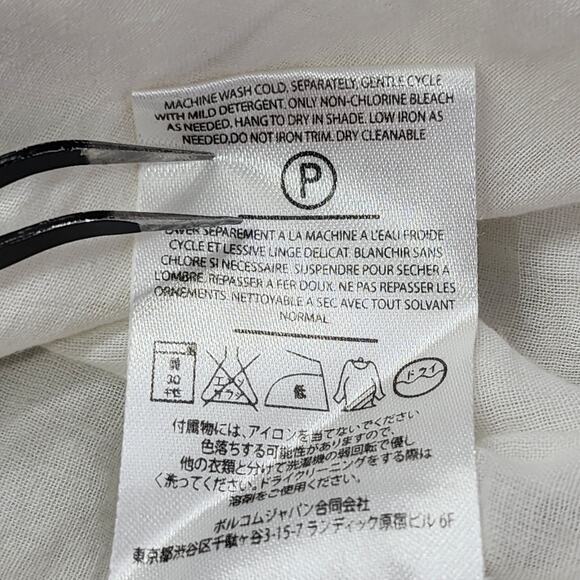 Volcom Dress Womens L Cream Starfish Sleeveless Cotton Gauze V-Back Zip Western - Picture 9 of 13